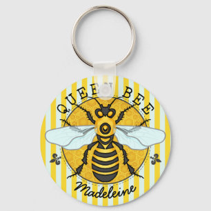 Honeybee Bumblebee Queen Bee Honey   Personalized Keychain