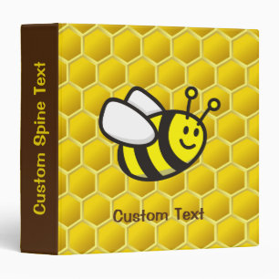 Honeybee Cartoon 3 Ring Binder