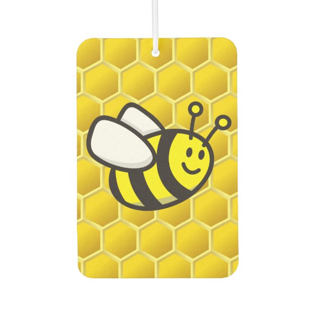 Honeybee Cartoon Air Freshener (Front)