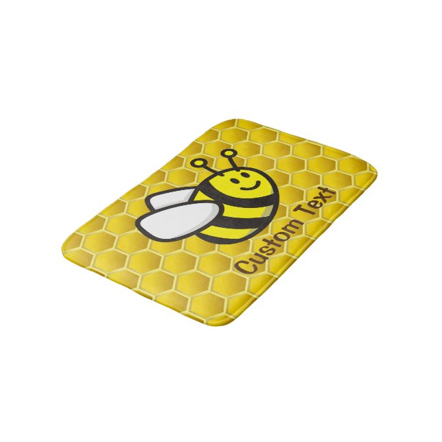Honeybee Cartoon Bath Mat (Angled)