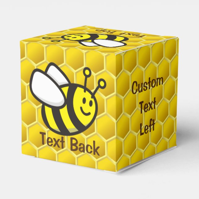 Honeybee Cartoon Favor Box (Back Side)