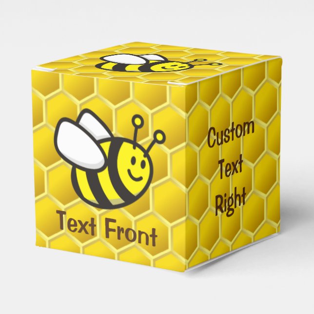 Honeybee Cartoon Favor Box (Front Side)