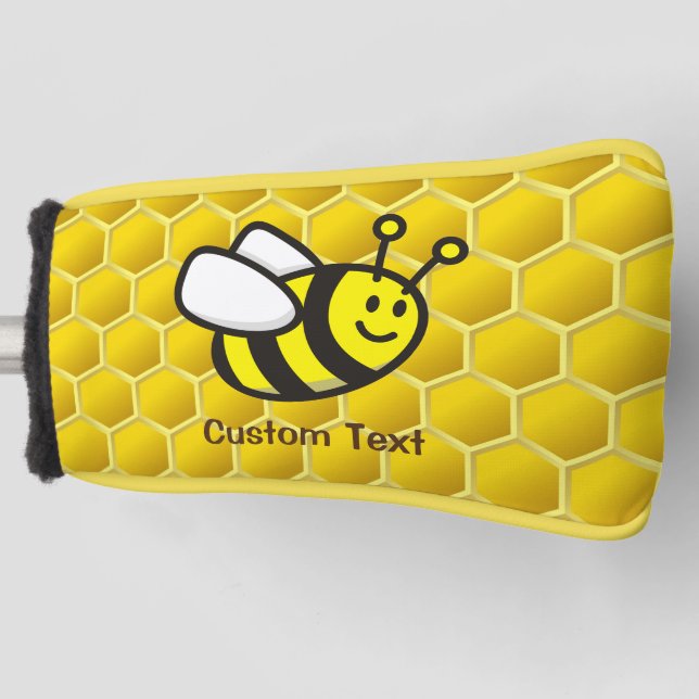 Honeybee Cartoon Golf Head Cover (Front)