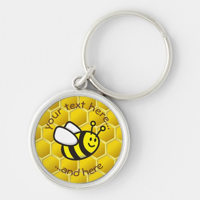 Honeybee Cartoon Keychain (Front)