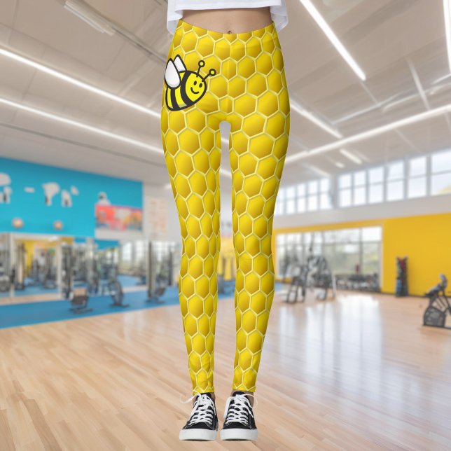 Honeybee Cartoon Leggings (Creator Uploaded)