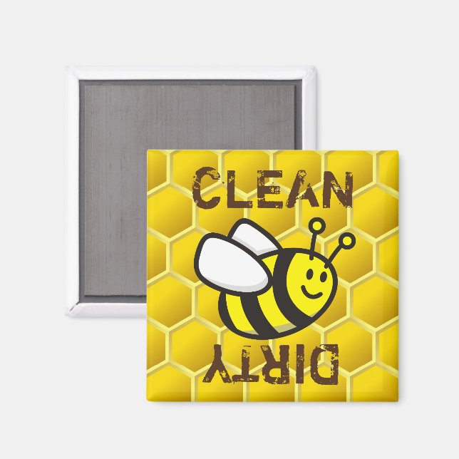 Honeybee Cartoon Magnet (Front/Back)