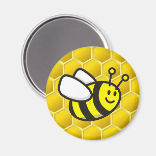 Honeybee Cartoon Magnet