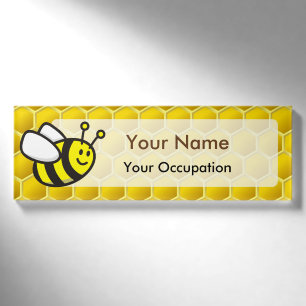 Honeybee Cartoon Name Tag