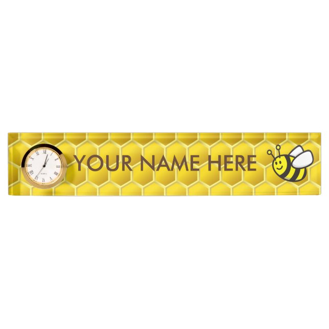 Honeybee Cartoon Nameplate (Front)
