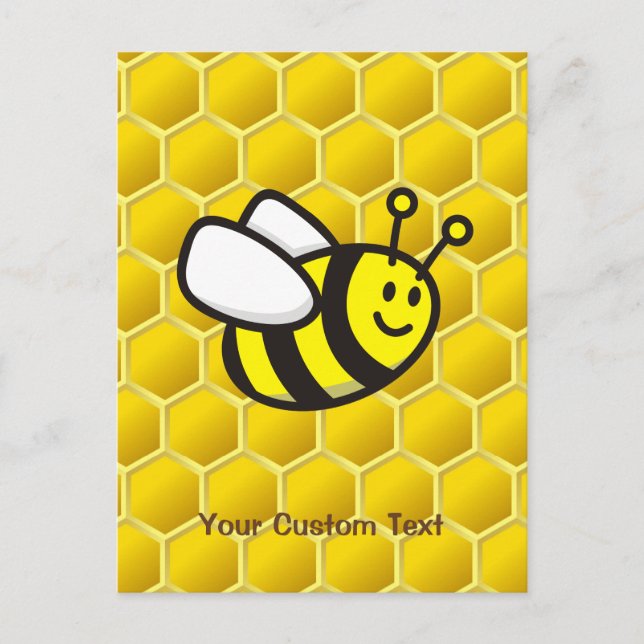 Honeybee cartoon postcard (Front)