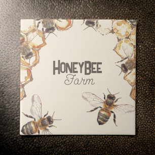 HoneyBee Farm Honeycomb abeilles   Carreaux en cér
