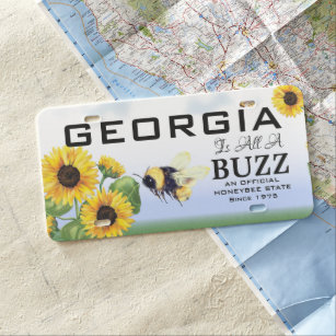 Honeybee Georgia State License Plate
