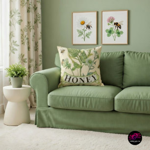 Honeybee Haven Throw Pillow