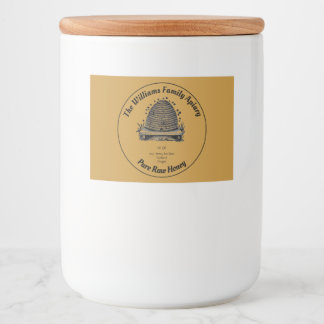 Honeybee Honey Jar Apiary Label | Pure Raw Honey