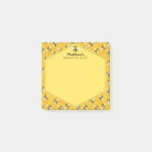 Honeybee Honeycomb Bumble Bee Honey Do List Custom Post-it Notes