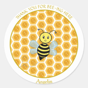 Honeybee Jar Label & Honeycomb Thank You
