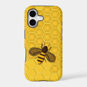 Honeybee on a Gold Honeycomb iPhone 5 Case