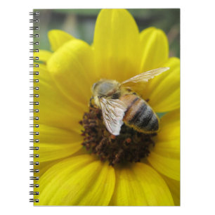 Honeybee on Sunflower Notebook