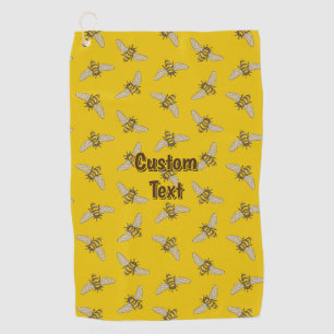 Honeybee Pattern Golf Towel