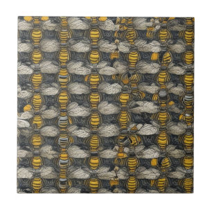 HoneyBee Pattern Rustic Nature Tile