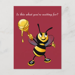 Honeybee Rosh HaShana Postcard