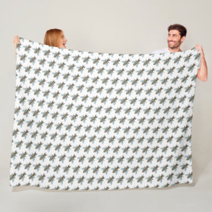 Honeybee (white) - Fleece Blanket