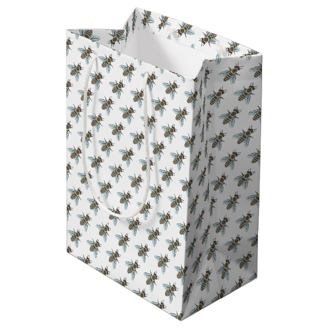 Honeybee (white) - Gift Bag (Back Angled)