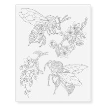 Honeybees and Blossom Branches