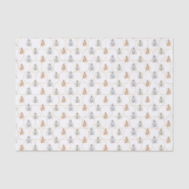 Honeybees Honeycomb Tissue Paper (Front)