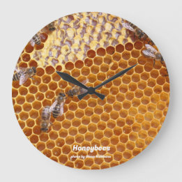 Honeybees in the hive large clock