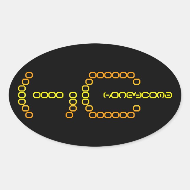 honeycoma oval sticker (Front)