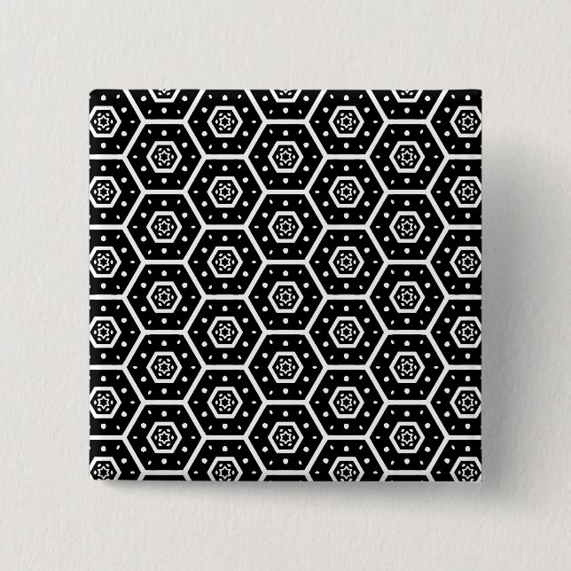 Honeycomb 2 Inch Square Button (Front)