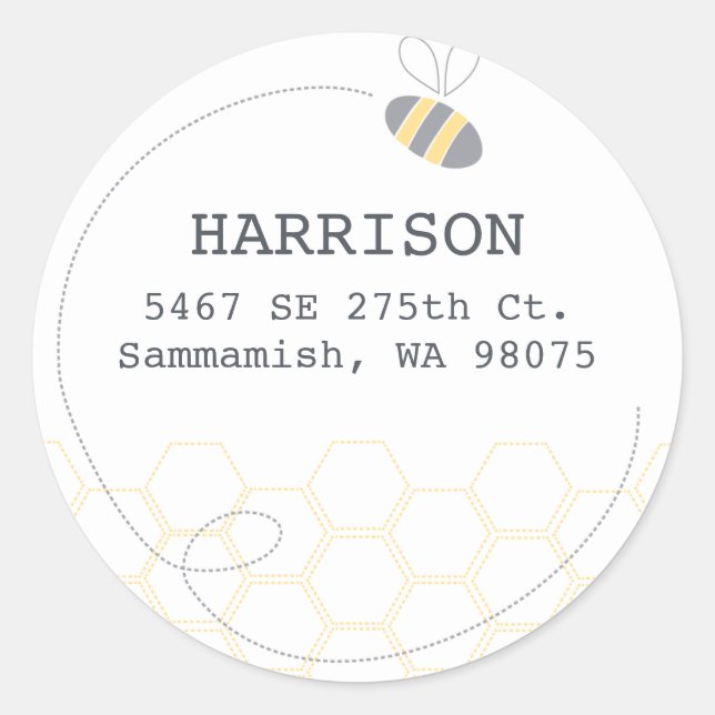 Honeycomb Address Label (Front)
