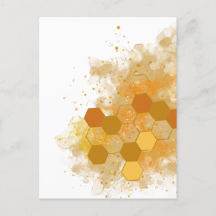 Honeycomb Alcohol Ink  Postcard
