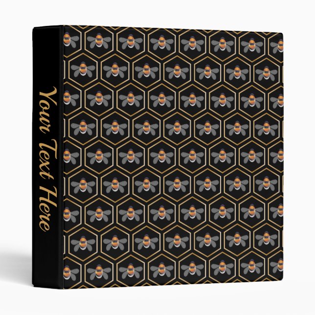 Honeycomb And Bees Binder (Front/Spine)