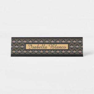 Honeycomb And Bees Desk Name Plate