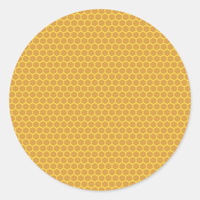 Honeycomb Background Classic Round Sticker (Front)