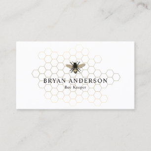 Honeycomb Bee Keeper Business Card