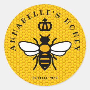 Honeycomb Bee Label Personalize