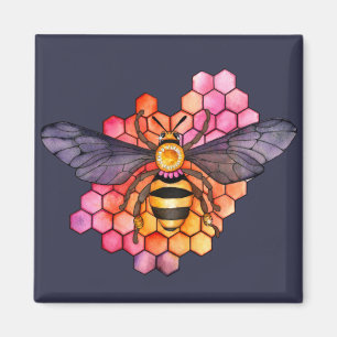 Honeycomb Bee Magnet
