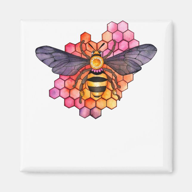 Honeycomb Bee Magnet (Front)