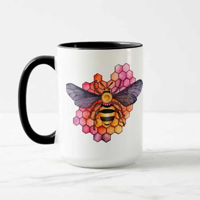 Honeycomb Bee Mug (Left)