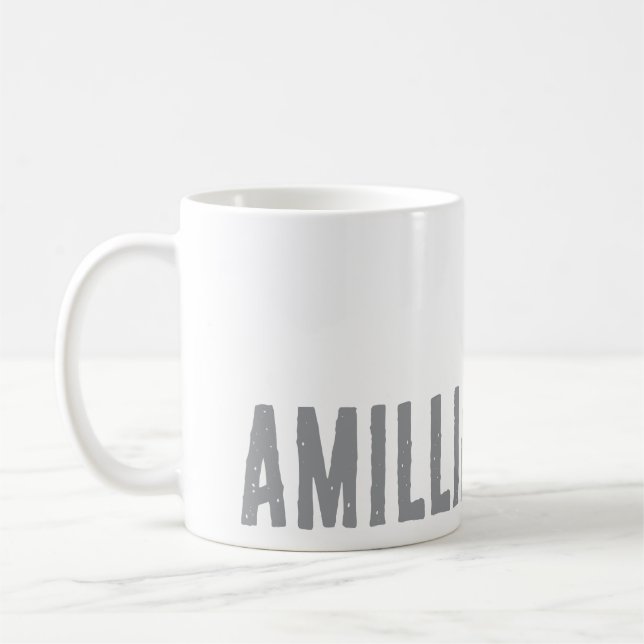 Honeycomb Bee Name Typography Design Coffee Mug (Left)