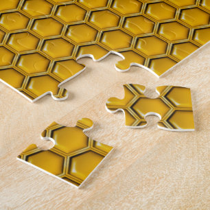 Honeycomb Bee Pattern Jigsaw Puzzle