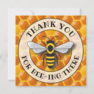 Honeycomb & Bee Thank You Template