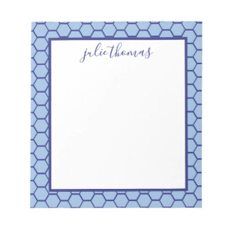 Honeycomb Blue and Navy Notepad