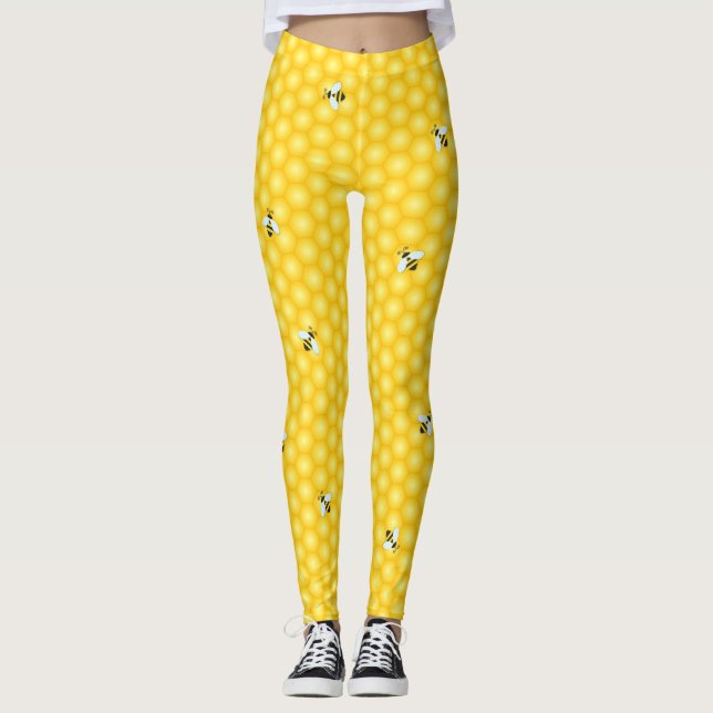 Honeycomb Buzzing Bumblebee britches Leggings (Front)