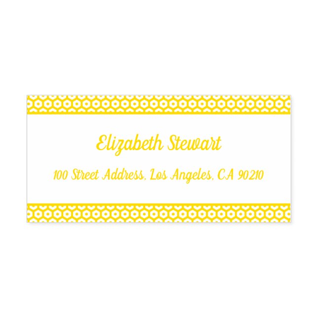 Honeycomb Design Return Address Self-Inking Stamp (Design)