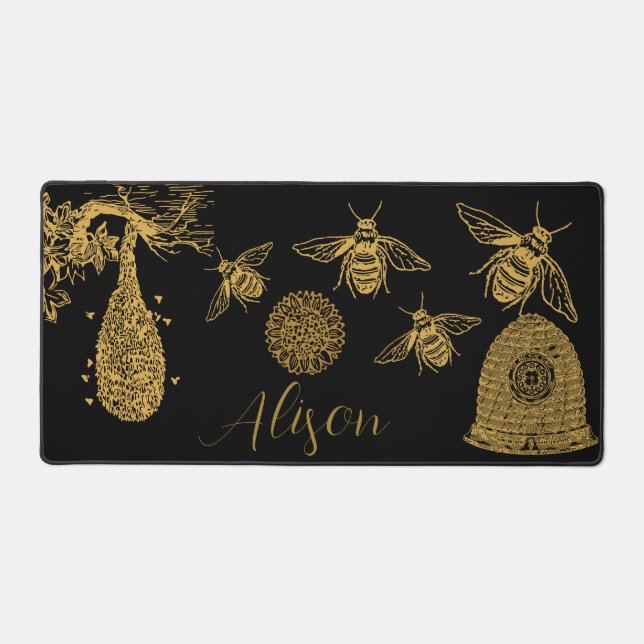 Honeycomb Fleur de fleur noire (Recto)