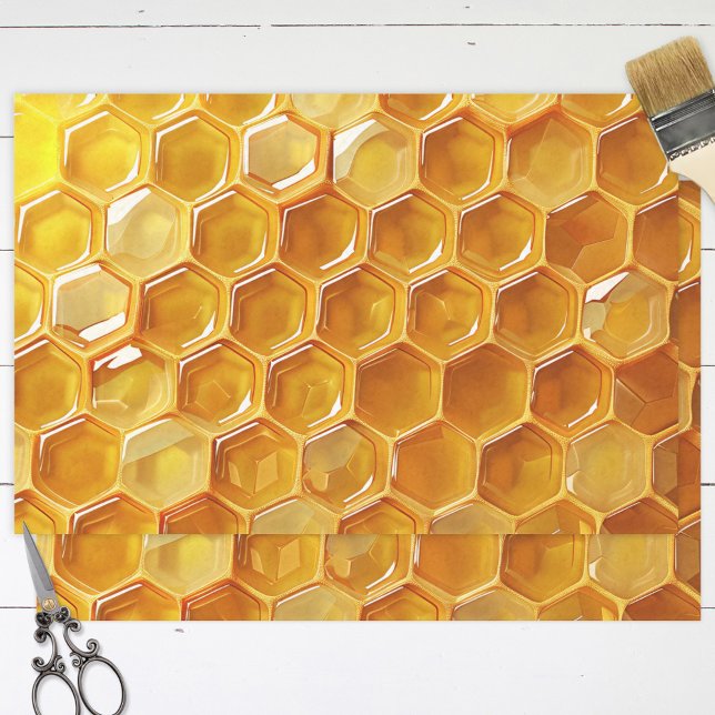 Honeycomb Full of Honey Decoupage Tissue Paper (Creator Uploaded)